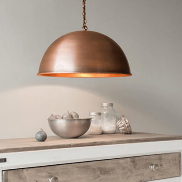 Antique Brass Dome Pendant Oxide Brass Ceiling